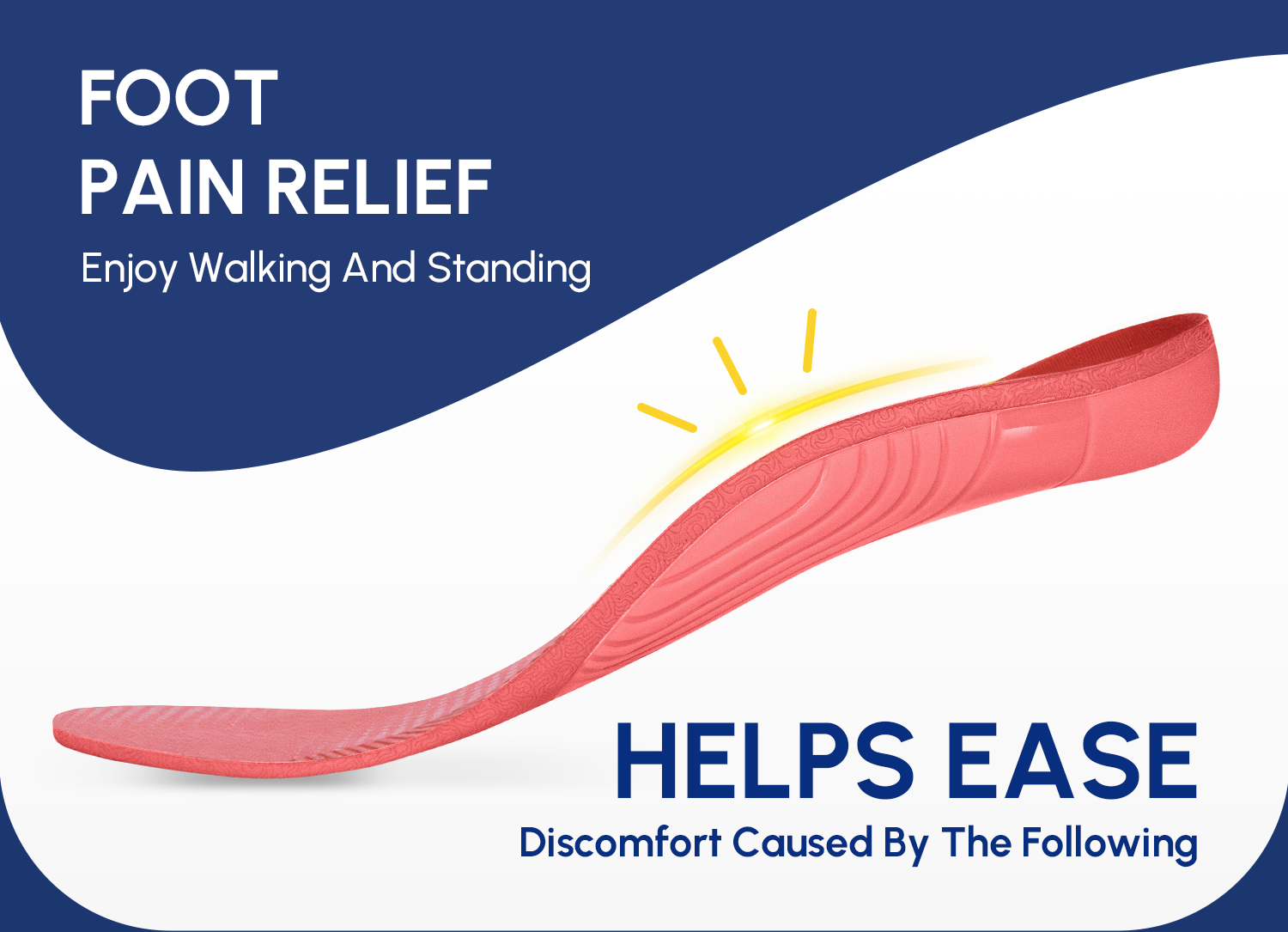 Plantar Fasciitis Insoles for Men Women,High Arch Support for Pain Relief,Shoe Inserts Orthotic for Flat Feet,Work Boot Insoles for Shock Absorbing Inserts (Fit for Standing All Day) P-XL - Image 2