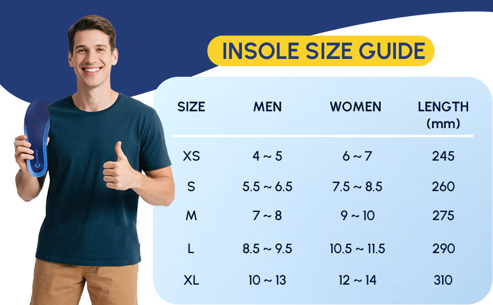 Plantar Fasciitis Insoles for Men Women,High Arch Support for Pain Relief,Shoe Inserts Orthotic for Flat Feet,Work Boot Insoles for Shock Absorbing Inserts (Fit for Standing All Day) B-XL - Image 6